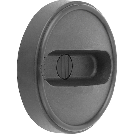 Kipp Handwheel D1=125, Reamed Hole W Slot D2=12H7, B3=4, T=13, 8, W.Transv.Bore D7=M06, Size:3, Plastic K0256.312512046